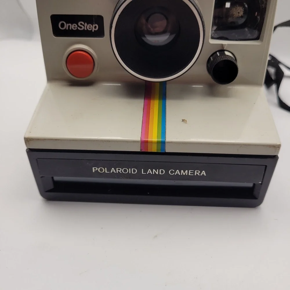 Polaroid Land Camera OneStep Rainbow Stripe SX-70 Instant Film Camera with Case